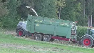 Auf der Jagd nach Mais der Claas Jaguar 980 und Claas Orbis 750  für eine Ganz Große Biogas Anlage i