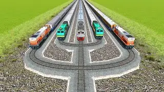 MOST EXTREME DOUBLE U-TURN RAILROAD TRACK ✅ FIVE TRAIN SHAKE 🏆 Train Simulator 💓 Trainz Railfans IN