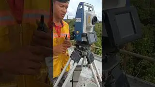 Marking grid line with total station #shorts #construction