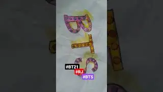 Pencil Colour BT21 RJ drawing 🎨🖌️#BT21#BTS#RJ ||7SARCreation|| #ytshort