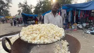 Bulk Making of Salt Roasted Popcorn | Ranchi Street Food