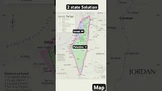 Two states solution #geography #map #history #israel #palestine #gaza #shorts