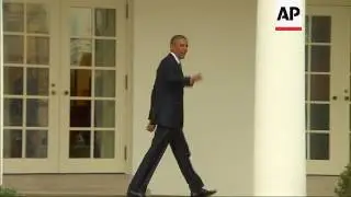 Raw: Obama, Biden Depart Oval Office