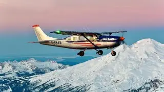 Sunrise over a Volcano with San Juan Airlines // 4K
