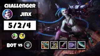 Jinx Bot Lane 11.6 Challenger Gameplay Replay S11 (5/2/4) - BR