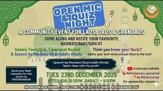 Open Mic & Quiz Night at MA Mission Blackburn │ 23rd December 2025