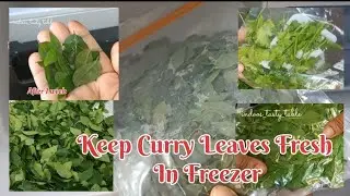Keep Curry Leaves Fresh in the Freezer | Mint & Coriander Leaves |Ziploc Cover |Fresh Leaves | Green