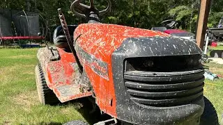simple gas pedal on a lawn mower
