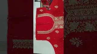 Learn how to make an embroidered neck with finishing | how to make neck with finishing #shorts #y...