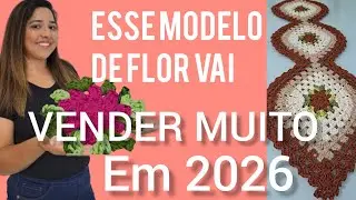 Modelo de flor que vai vender muito em 2026 #comofazer  #facil #croche #iniciante #2026