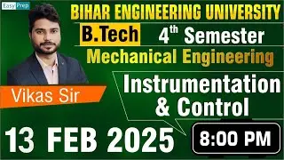 Instrumentation & Control|Previous Year Questions|B. Tech 4th Semester | Mechanical Engineering #beu