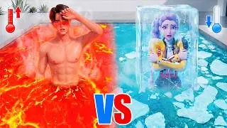 KPOP DEMON HUNTERS HOT vs COLD POOL CHALLENGE!