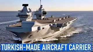 A TURKISH AIRCRAFT CARRIER CAPABLE OF CARRYING 50 FIGHTER JETS AND A UCAV