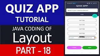 Java coding implementation | Quiz App Layout Java Implementation | Quiz App Coding