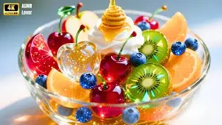 Making a Glass Fruit Salad &mdash; Satisfying ASMR Cooking 🥗।ASMRLover