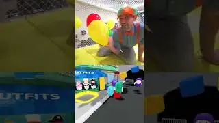 Blippi's Bunch Of Balloons #blippi #bouncing | #shorts