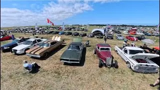 Manston Airport Classic Car show with tanks and planes