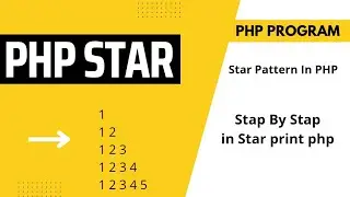 PHP Number Pattern in php - Part 8 #star #number  #php #phpproject #technologyonvikash #project