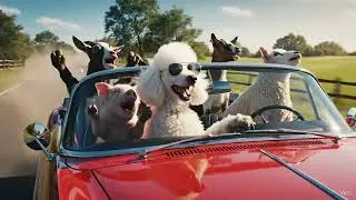 Cats & Dogs Enjoying a Fun Car Ride 🚗🐶🐱 | Cute Pet Adventure