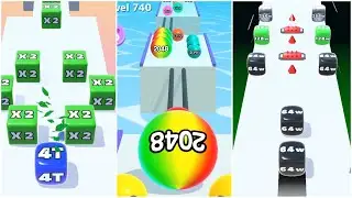 Jelly Run 2048 Old vs New Version 😱 | 16X &rarr; 256G Record Compilation