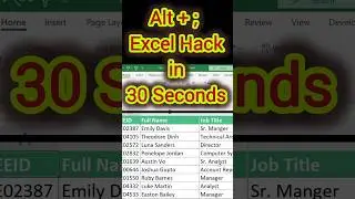 Alt + ; Excel Hack in 30 Seconds | Excel Secret Shortcut You Must Know! | Excel Hidden Cells Trick