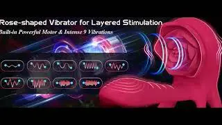 Rose Vibrating Cock Ring Penis Sleeve Vibrator G-spot Clitoral Stimulator 10 Vibration Sex Toy