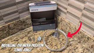 INSTALLING THE MOEN PRESTON TOWEL RING! - A NICE ADDITION TO THE BATHROOM 🚽 👍