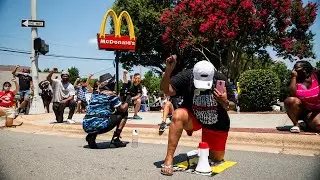 Essential workers 'Strike for Black Lives' in Durham
