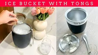S&rsquo;well Ice Bucket with Tongs 🧊✨ | Sleek Stainless Steel Style for Entertaining in Elegance 🍸💎