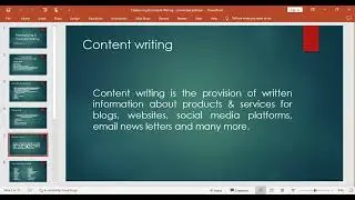 Free content writing course