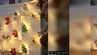 Christmas Deer Snowflake LED String Lights Battery Powered Fairy Lights Xmas Tree Ornament Decoratio