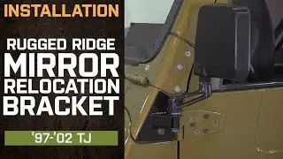 Install Jeep Wrangler Rugged Ridge Mirror Relocation Brackets (1997-2002 TJ)