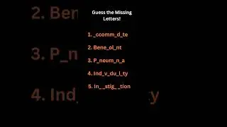 Guess the Missing Letters! | Advanced English Word Challenge  #english  #vocabulary