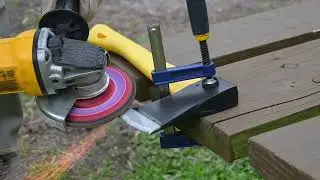 Surprisingly Easy Way to Sharpen a Hatchet 🪓 (fixing the infamous Harbor Freight hatchet)