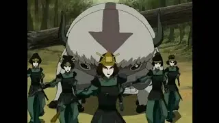 Azula's team attacks the Kyoshi warriors and Appa