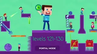 Hitmasters levels 121-130 (portal mode gameplay) ender eye weapon / Steve skin / android ios game