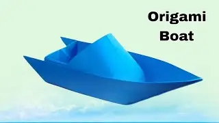 How to make paper boat !! Paper speedboat !! Origami boat