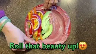 🌈Rainbow Spring Roll🌈 - Helpful Herbivore Easy Recipe!!💚😋