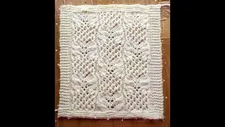 COMMENT TRICOTER UN PLAID OU COUVERTURE DE 35 CARRES : Carré N° 5 partie 1 (Tricot-Crochet-Couture)