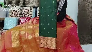 original handloom chanderi saree more collections information contact whatsapp 7582947487...