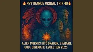 Psytrance Visual Trip 4K | Alien Morphs into Dragon, Shaman, God | Cinematic Evolution 2025