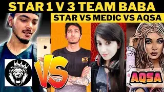 Star JinGod 1 v 3 Team Baba | Star Anonymous vs Medic vs Aqsa| @aladdinreviews2190|Esports Pakistan