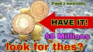 2 and 1 euro cent 2000 A Defect coins Belgium 1 euro cent 1999 A