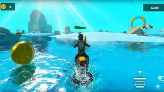 Surfer Winter Bike Water Ice Stunts (Android Gameplay)