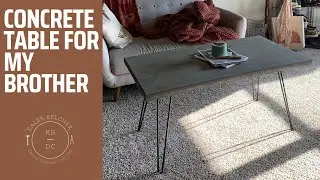 How to Build a Modern Coffee Table with Concrete and Hairpin Legs