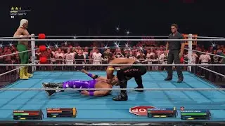 WWE 2K24 Road Warriors VS Austin Idol and Jerry Lawler WCW World Tag Team Championships