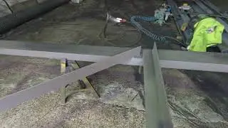 Sand Blasting, The Steel Framework Of A Grain Hopper