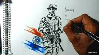 26 republic Day 🇮🇳 ? 3D Art Kese banate hain ! So Finally Indian army drawing ? Canvas Whizstudio 🎭