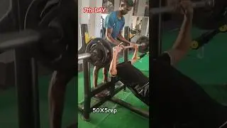 7th day in my gym trained chest ll #workout #daily #ytshorts 🥰#fitnessmotvation #viral #trending