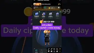 24 juillet Daily cipher code today d&eacute;bloquer 1 million de hamster kombat | chiffre quotidien today